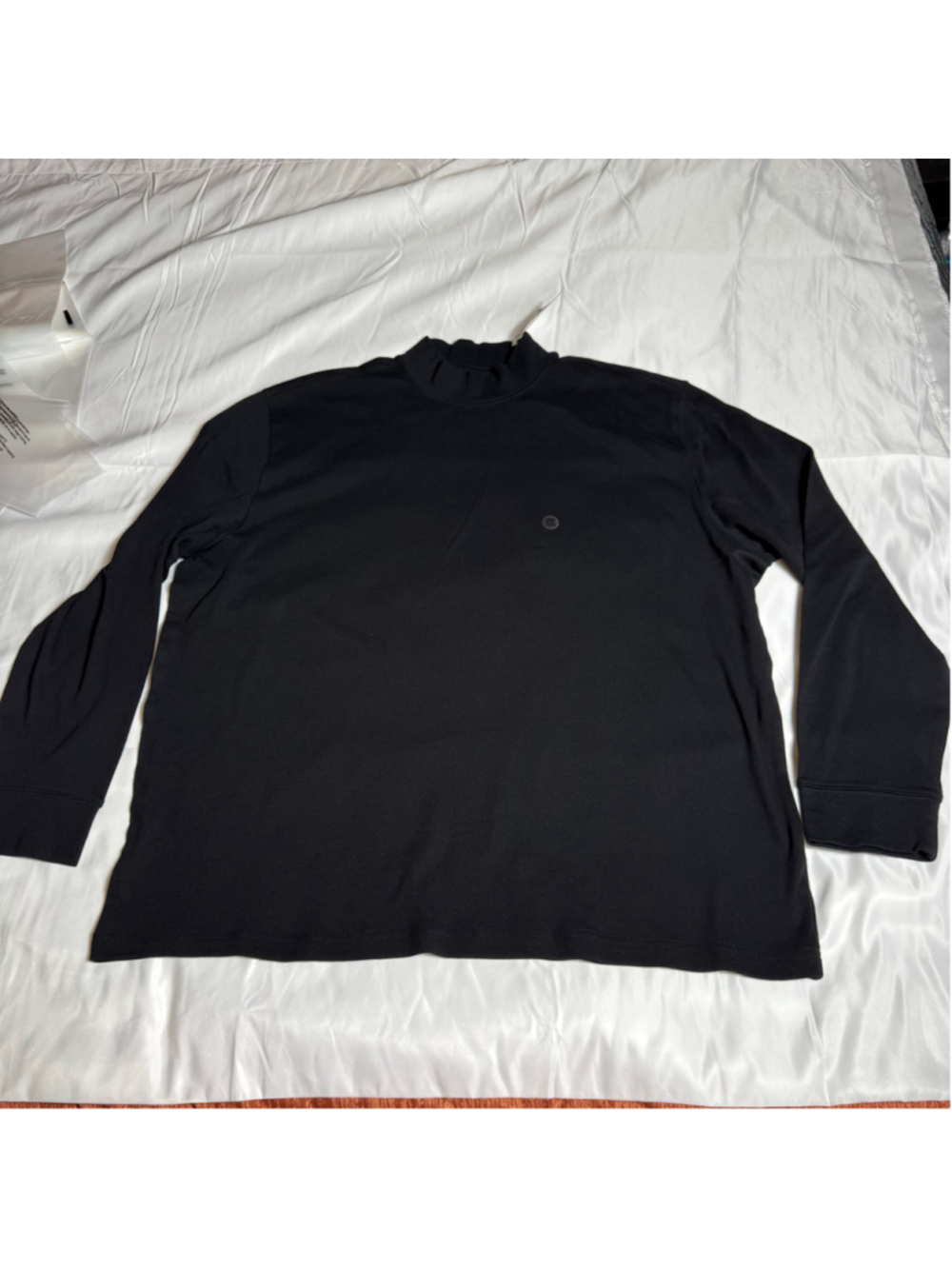Men's Saddlebred Black Mock Neck Long Sleeve Tee XXL